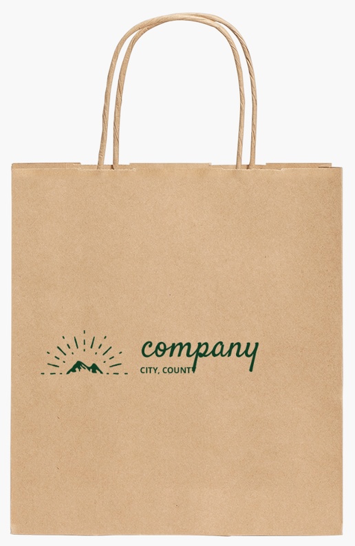 Design Preview for Design Gallery: Accommodations Standard Kraft Paper Bags, 190 x 80 x 210 mm