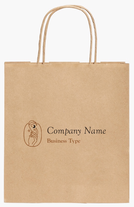 Design Preview for Design Gallery: Beauty & Spa Standard Kraft Paper Bags, S (190 x 80 x 210 mm)