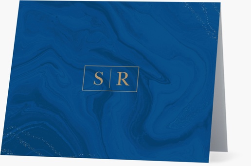 Un monograma personal diseño azul para Elegante