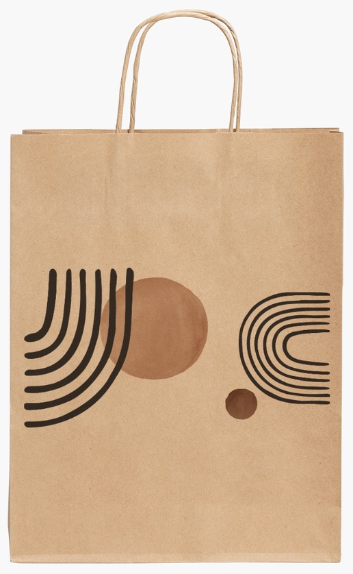 Voorvertoning ontwerp voor Ontwerpgalerij: Modern & Eenvoudig Kraftpapieren tassen, 240 x 110 x 310 mm