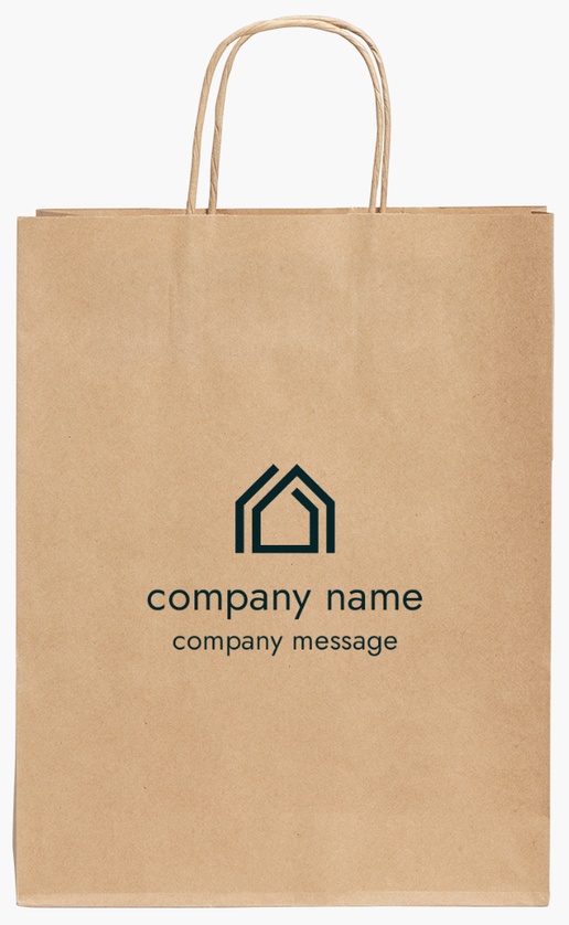 Design Preview for Design Gallery: Property Management Standard Kraft Paper Bags, 240 x 110 x 310 mm