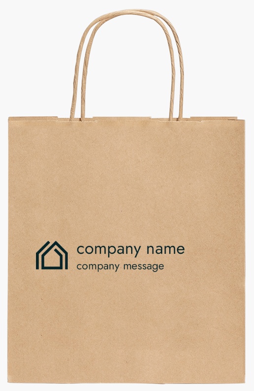 Design Preview for Design Gallery: Property Management Standard Kraft Paper Bags, 19 x 8 x 21 cm