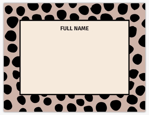 A personal stationery animal print cream gray design for Theme