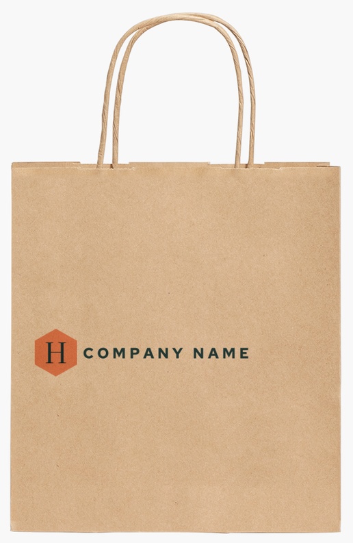 Design Preview for Design Gallery: Retail & Sales Standard Kraft Paper Bags, 19 x 8 x 21 cm