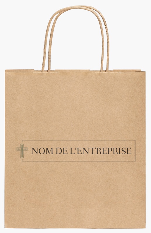 Aperçu du graphisme pour Galerie de modèles : sacs en papier kraft pour religieux et spirituel, 19 x 8 x 21 cm