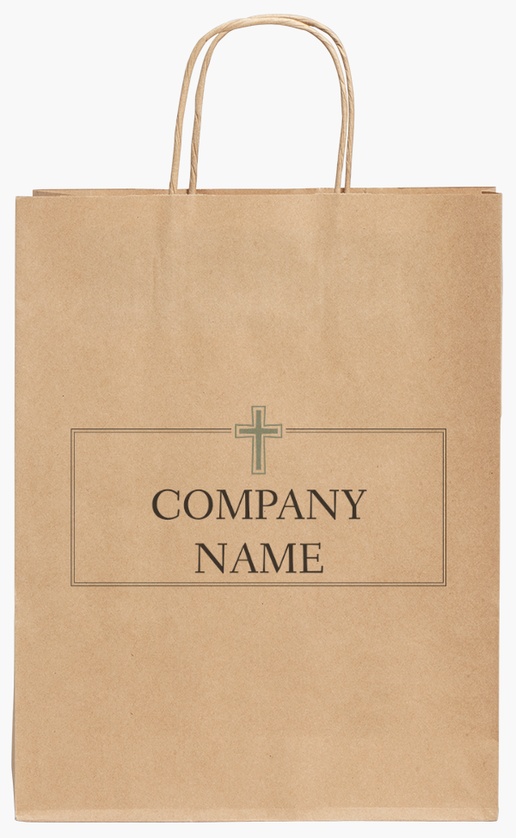 Design Preview for Design Gallery: Religious & Spiritual Standard Kraft Paper Bags, 240 x 110 x 310 mm