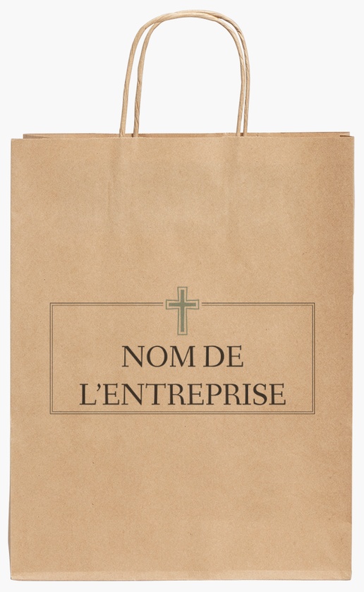 Aperçu du graphisme pour Galerie de modèles : sacs en papier kraft pour religieux et spirituel, 24 x 11 x 31 cm
