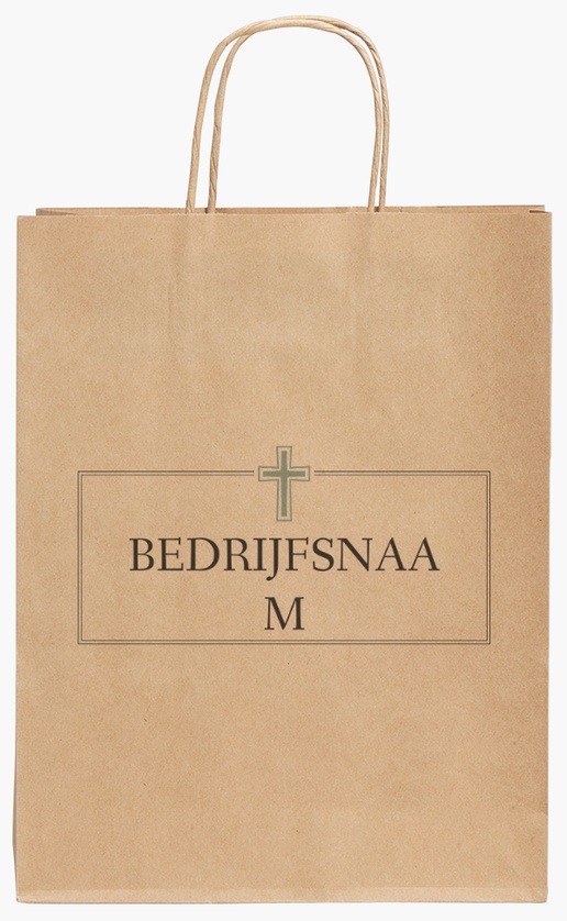 Voorvertoning ontwerp voor Ontwerpgalerij: Religieus en spiritueel Kraftpapieren tassen, 24 x 11 x 31 cm