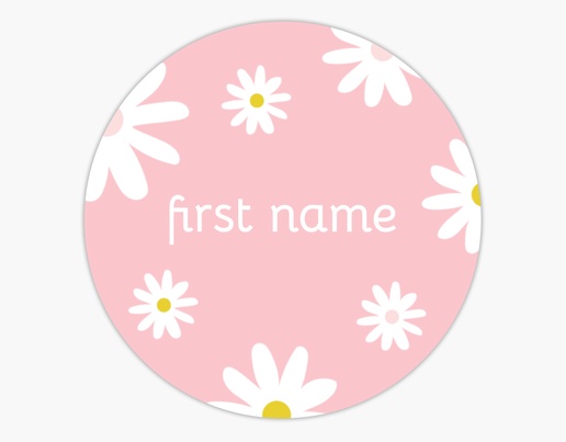 A kids stationery retro daisies yellow pink design for Events