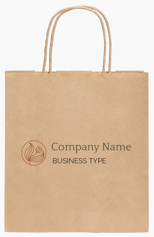 Design Preview for Design Gallery: Accommodations Standard Kraft Paper Bags, 190 x 80 x 210 mm