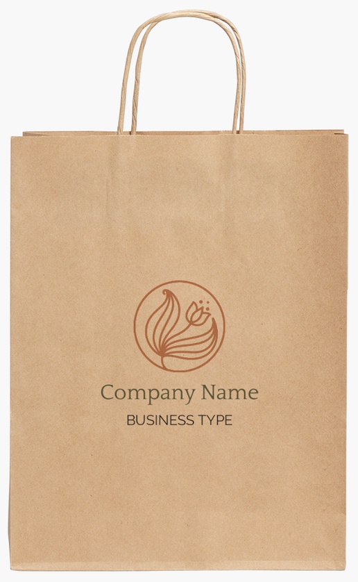 Design Preview for Design Gallery: Sports & Fitness Standard Kraft Paper Bags, 24 x 11 x 31 cm