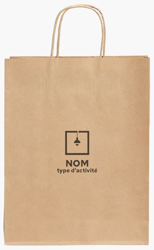 Aperçu du graphisme pour Galerie de modèles : sacs en papier kraft pour moderne & simple, 24 x 11 x 31 cm