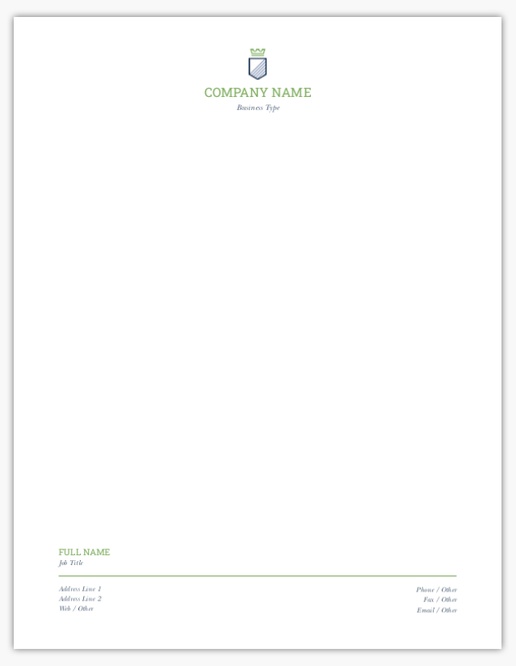 Design Preview for Design Gallery: Finance & Insurance Letterhead
