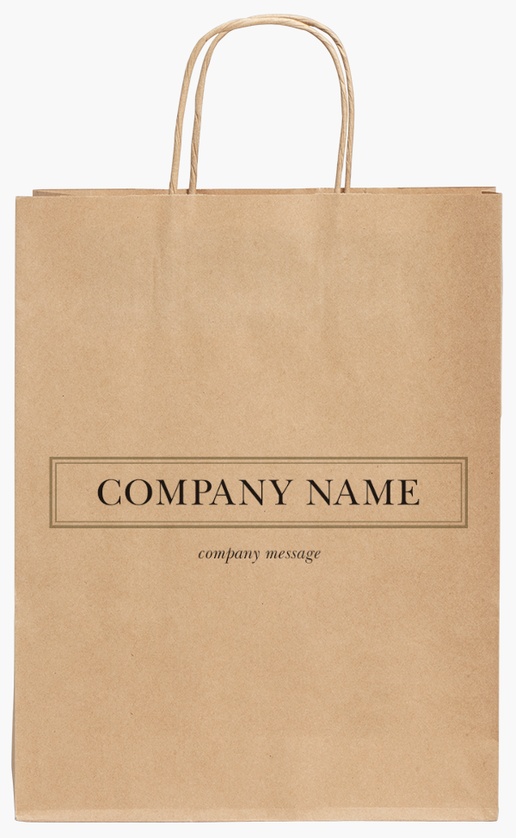 Design Preview for Design Gallery: Finance & Insurance Standard Kraft Paper Bags, 24 x 11 x 31 cm