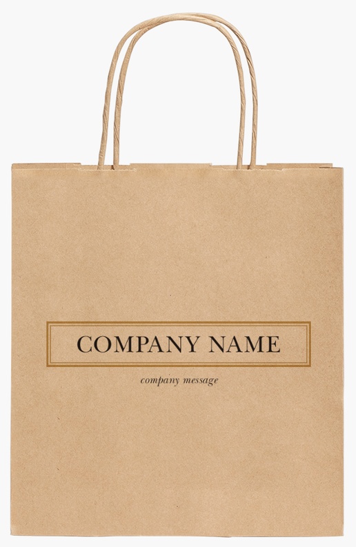 Design Preview for Design Gallery: Elegant Standard Kraft Paper Bags, 19 x 8 x 21 cm