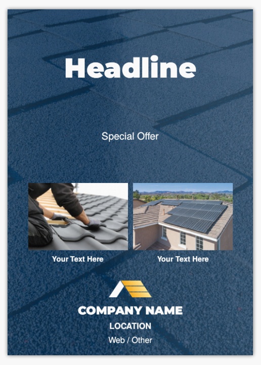 Design Preview for Design Gallery: Roofing Postcards, A6 (105 x 148 mm)
