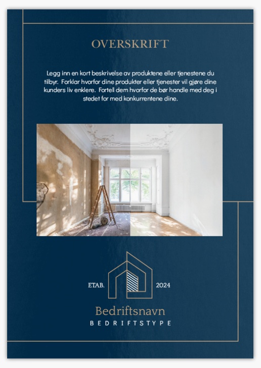 Forhåndsvisning av design for Designgalleri: Eiendomsmegling Postkort, A5 (148 x 210 mm)