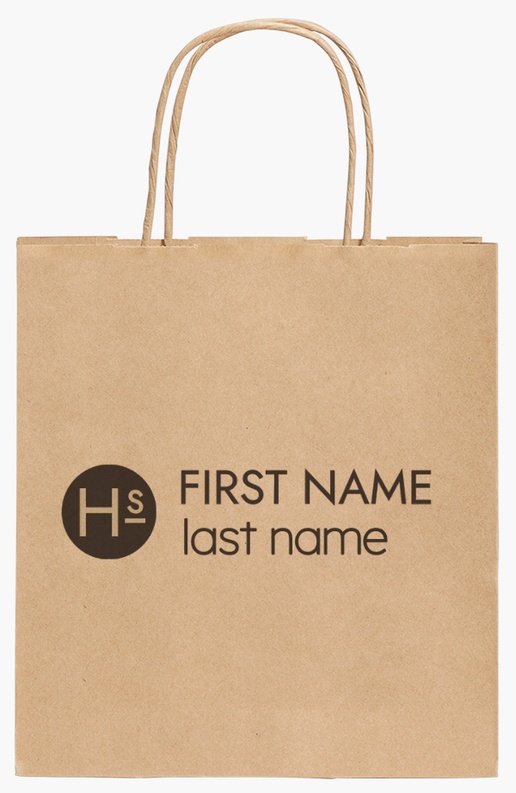Design Preview for Design Gallery: Marketing & Communications Standard Kraft Paper Bags, 19 x 8 x 21 cm
