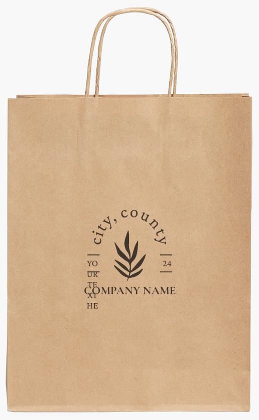 Design Preview for Design Gallery: Marketing & Communications Standard Kraft Paper Bags, 24 x 11 x 31 cm