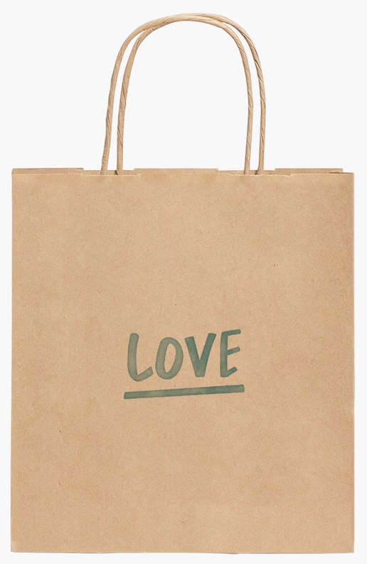 Design Preview for Design Gallery: Modern & Simple Standard Kraft Paper Bags, 19 x 8 x 21 cm