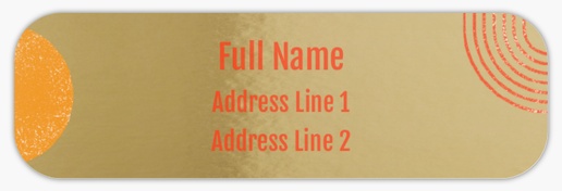 Design Preview for Bold & Colorful Return Address Labels Templates, Gold