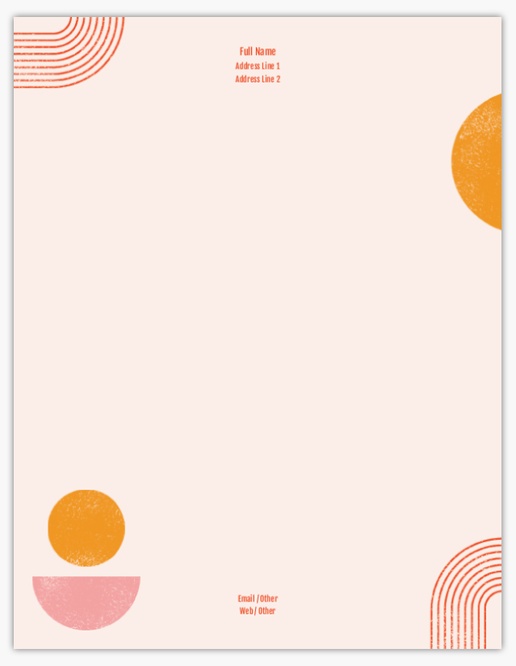 A bold shapes orange gray design