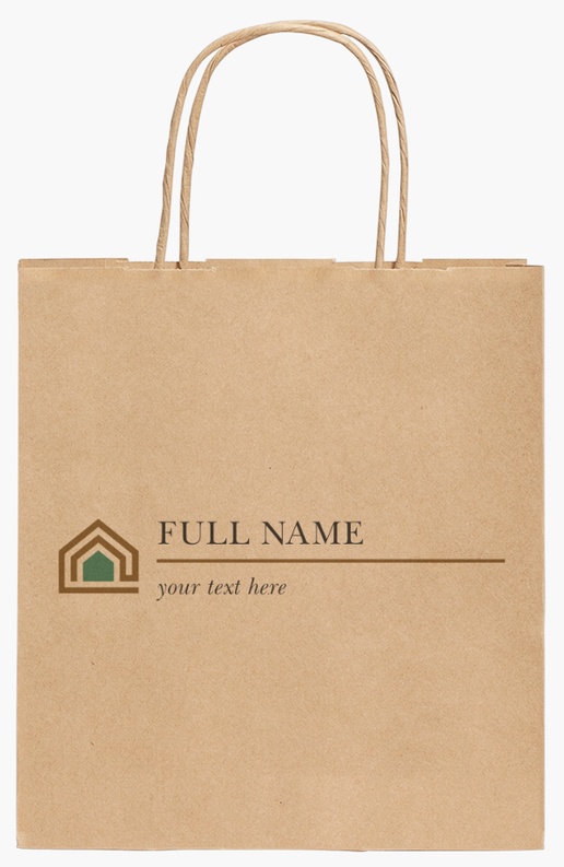 Design Preview for Design Gallery: Property Management Standard Kraft Paper Bags, 190 x 80 x 210 mm