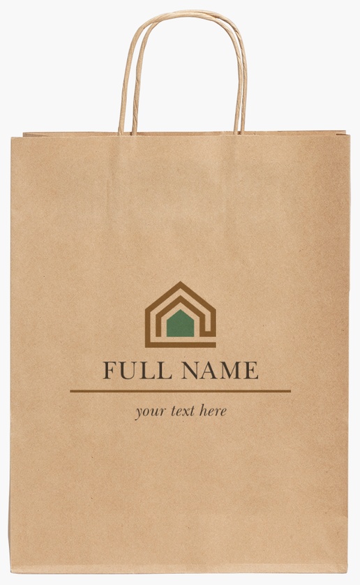 Design Preview for Design Gallery: Property Management Standard Kraft Paper Bags, 240 x 110 x 310 mm