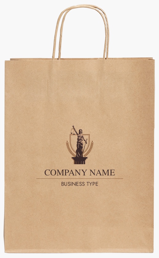 Design Preview for Design Gallery: Legal Standard Kraft Paper Bags, 24 x 11 x 31 cm