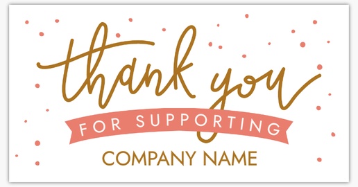 A thank you hand lettering support brown pink design for General Party