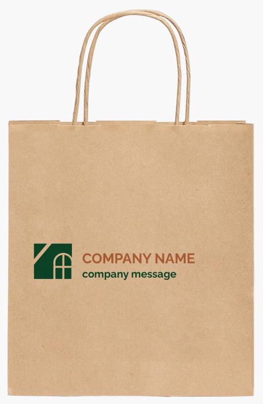 Design Preview for Design Gallery: Estate Agents Standard Kraft Paper Bags, 190 x 80 x 210 mm