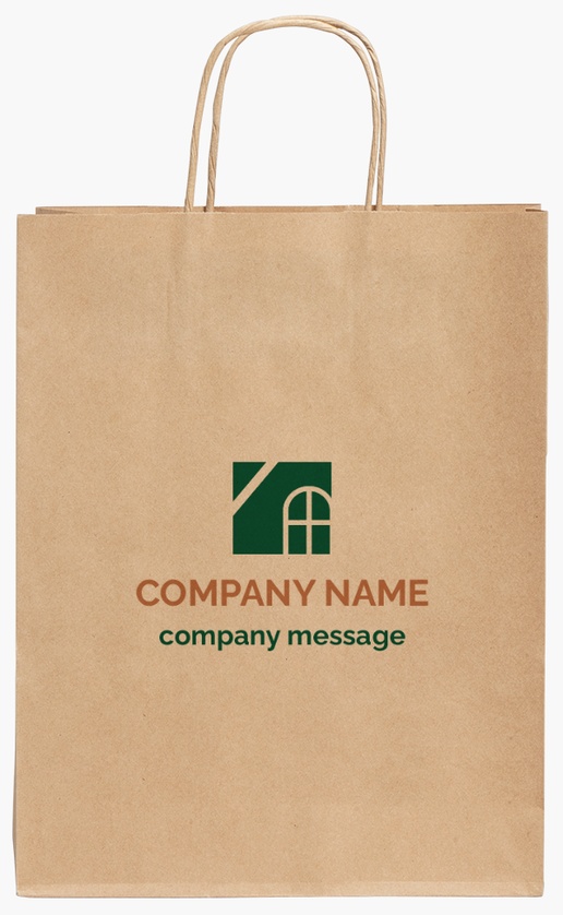 Design Preview for Design Gallery: Property & Estate Agents Standard Kraft Paper Bags, 24 x 11 x 31 cm
