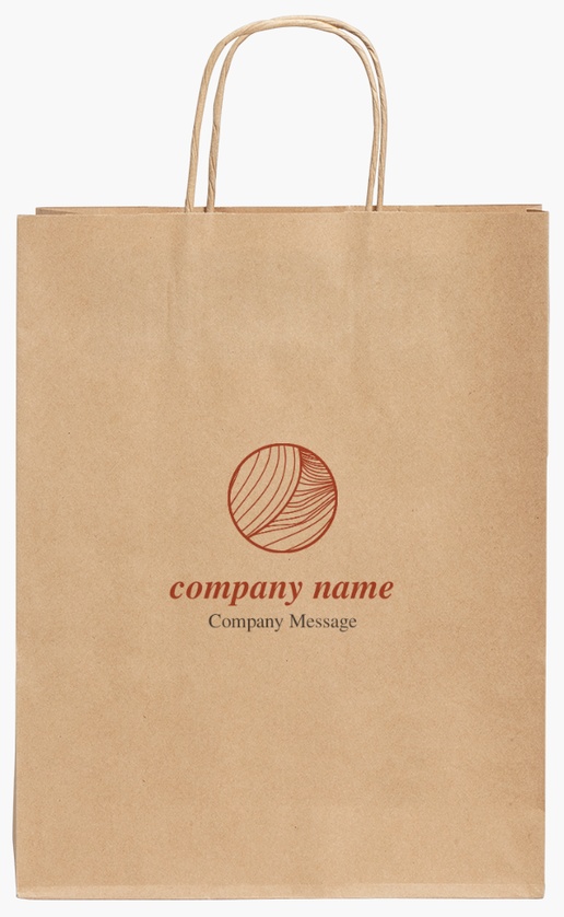Design Preview for Design Gallery: Public Relations Standard Kraft Paper Bags, 24 x 11 x 31 cm