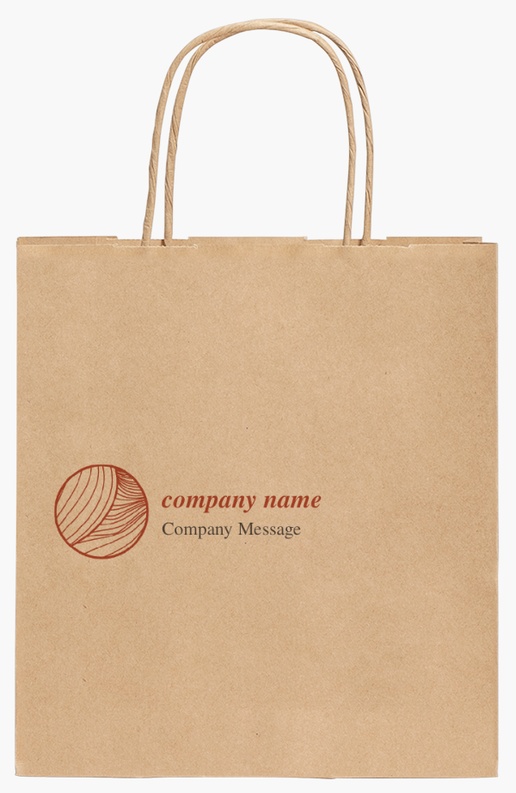 Design Preview for Design Gallery: Public Relations Standard Kraft Paper Bags, 19 x 8 x 21 cm