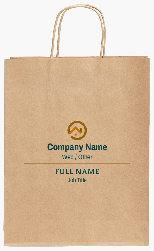 Design Preview for Design Gallery: Property Management Standard Kraft Paper Bags, 24 x 11 x 31 cm