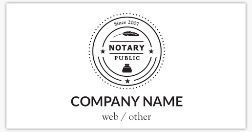 A traveling notary foil black design