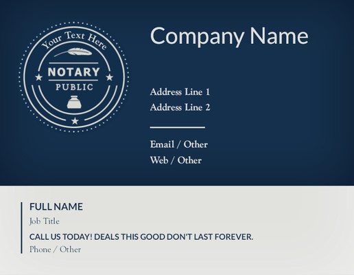A mobile notary notary black white design