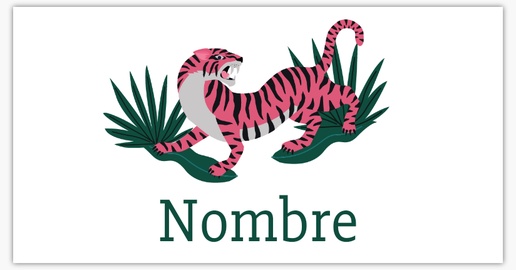 Un tigre atrevido selva diseño verde rosa para Animales