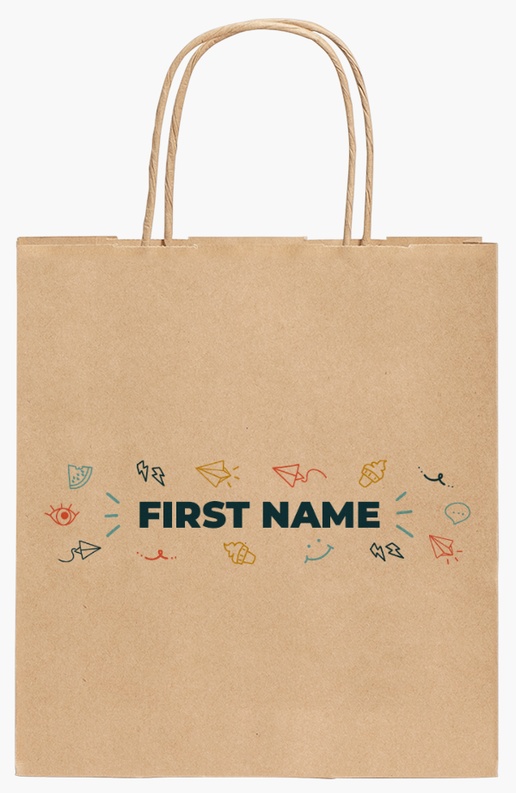 Design Preview for Design Gallery: Birthday Standard Kraft Paper Bags, 190 x 80 x 210 mm