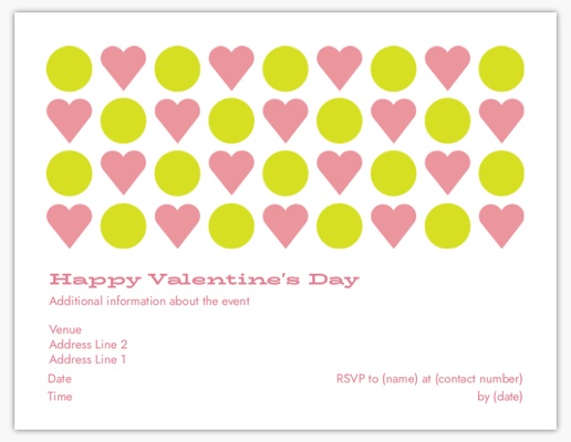 A geometric pattern hearts yellow pink design for Valentine's Day