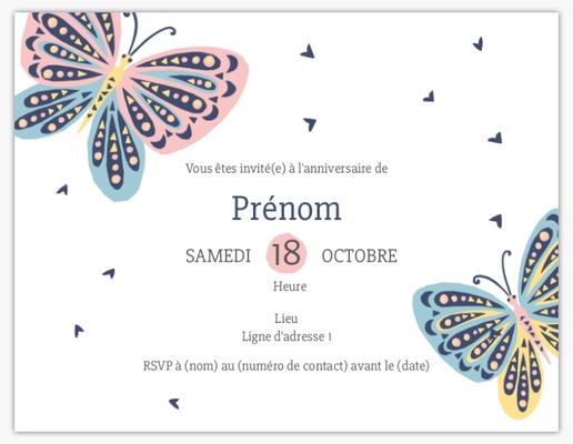 Aperçu du graphisme pour Galerie de modèles : Faire-part et invitations, Anniversaire d'enfants, 5,5 x 4 po Non pliées