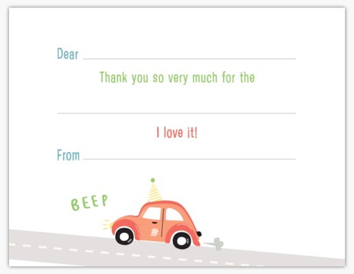 Design Preview for Fun & Whimsical Custom Thank You Cards Templates, Flat 5.5" x 4"