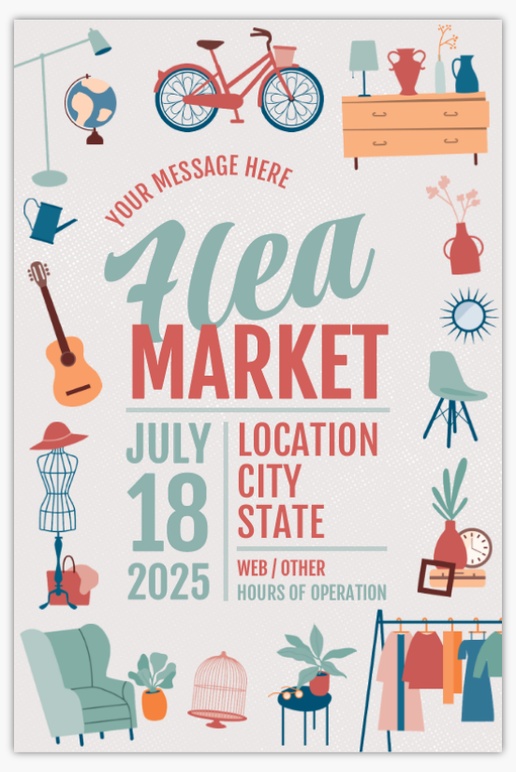 A flea market community market gray design for Art & Entertainment
