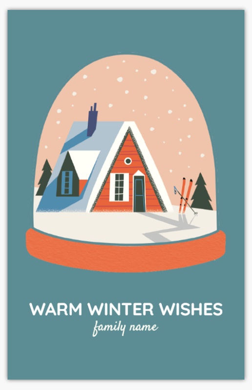 A warm winter wishes nostalgic blue gray design for Events