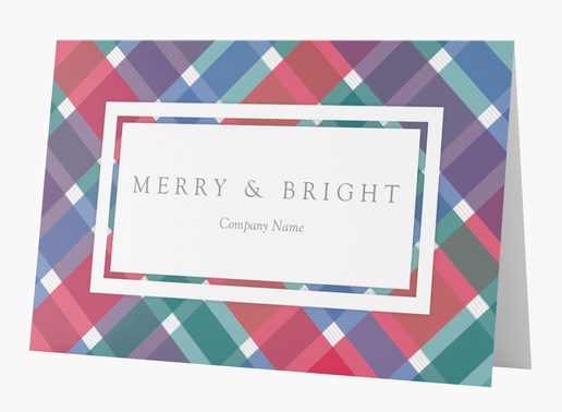 A plaid pattern merry and bright blue white design for Holiday