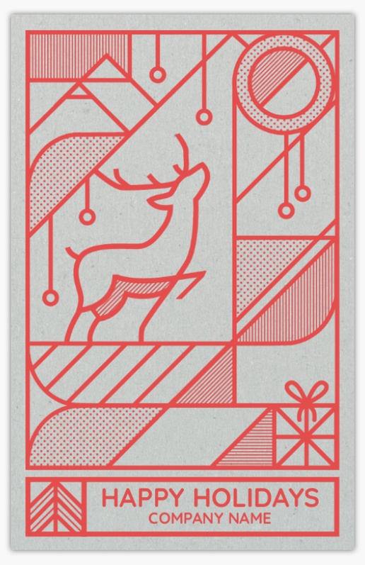 A happy holidays vertical gray pink design for Theme