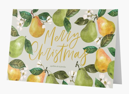 Un peras fruta vintage diseño crema para Navidad