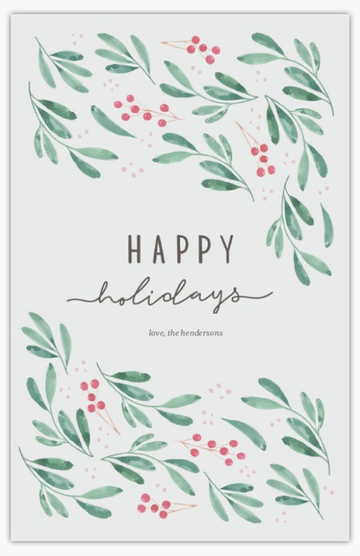 A evergreen elegance vertical gray design for Greeting