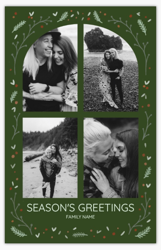 Design Preview for  Christmas Cards Templates, Flat 4.6" x 7.2" 