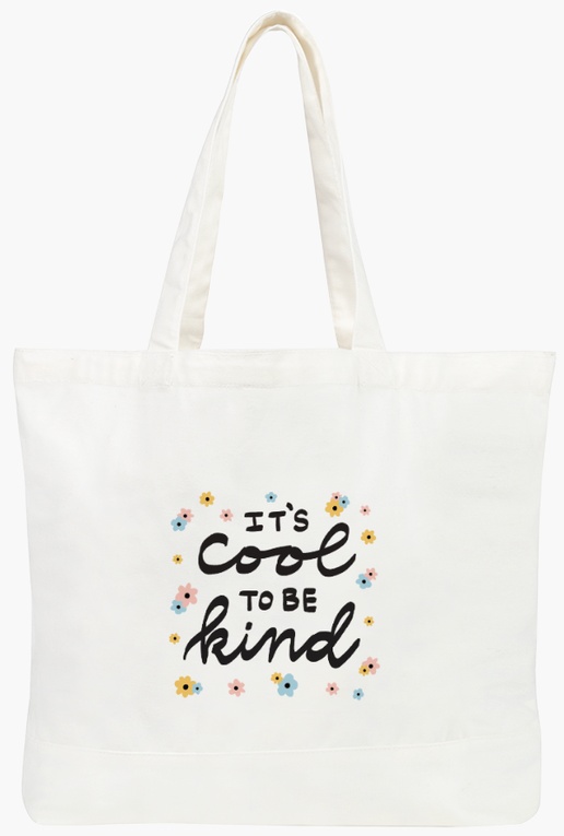 A be kind quote black cream design for Events